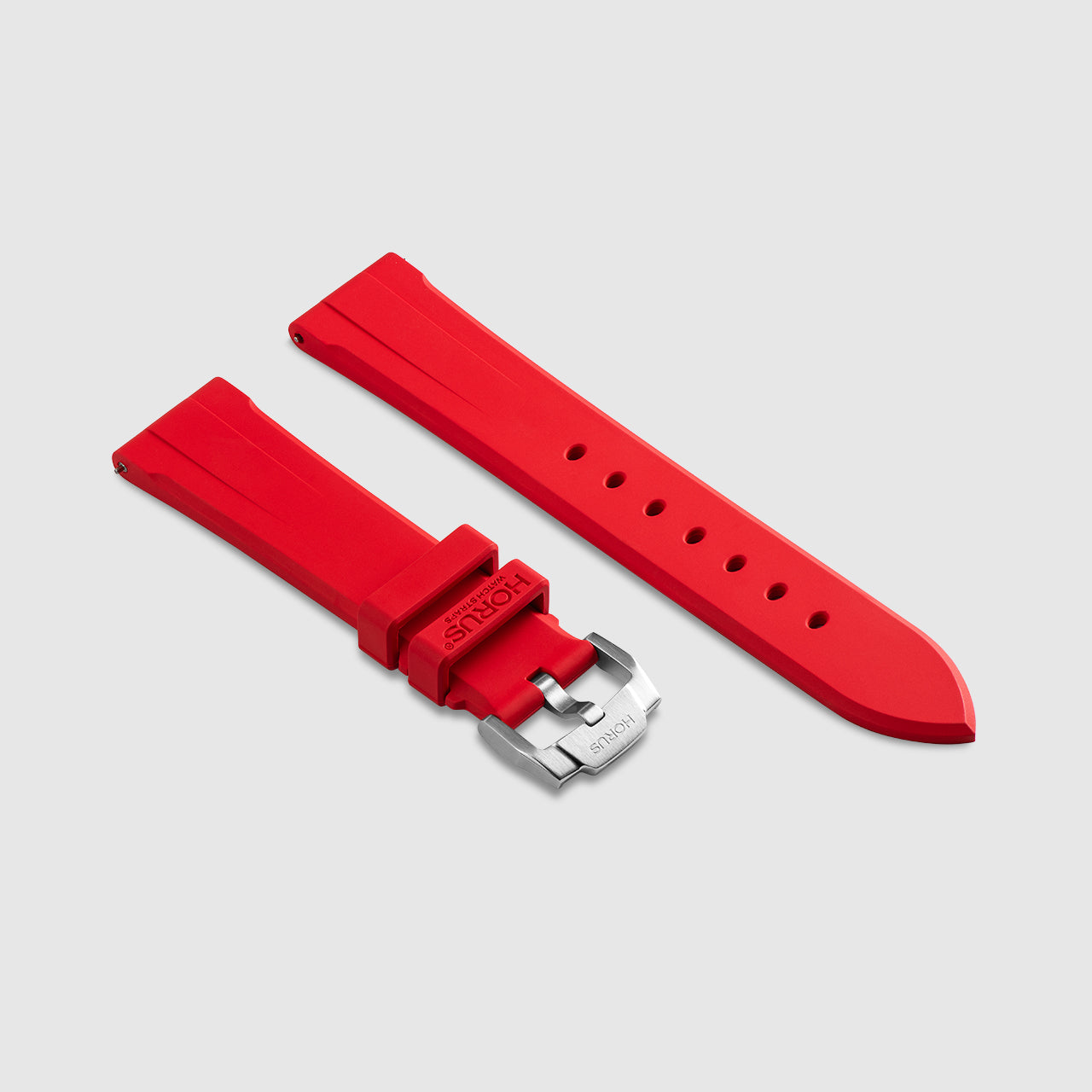 FKM Rubber Strap for Hamilton Khaki Navy Collection - Heat Red