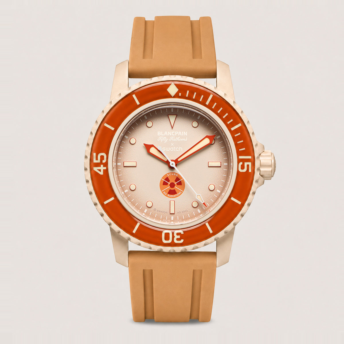 Rubber Strap for Blancpain x Swatch Fifty Fathoms - Desert Sand