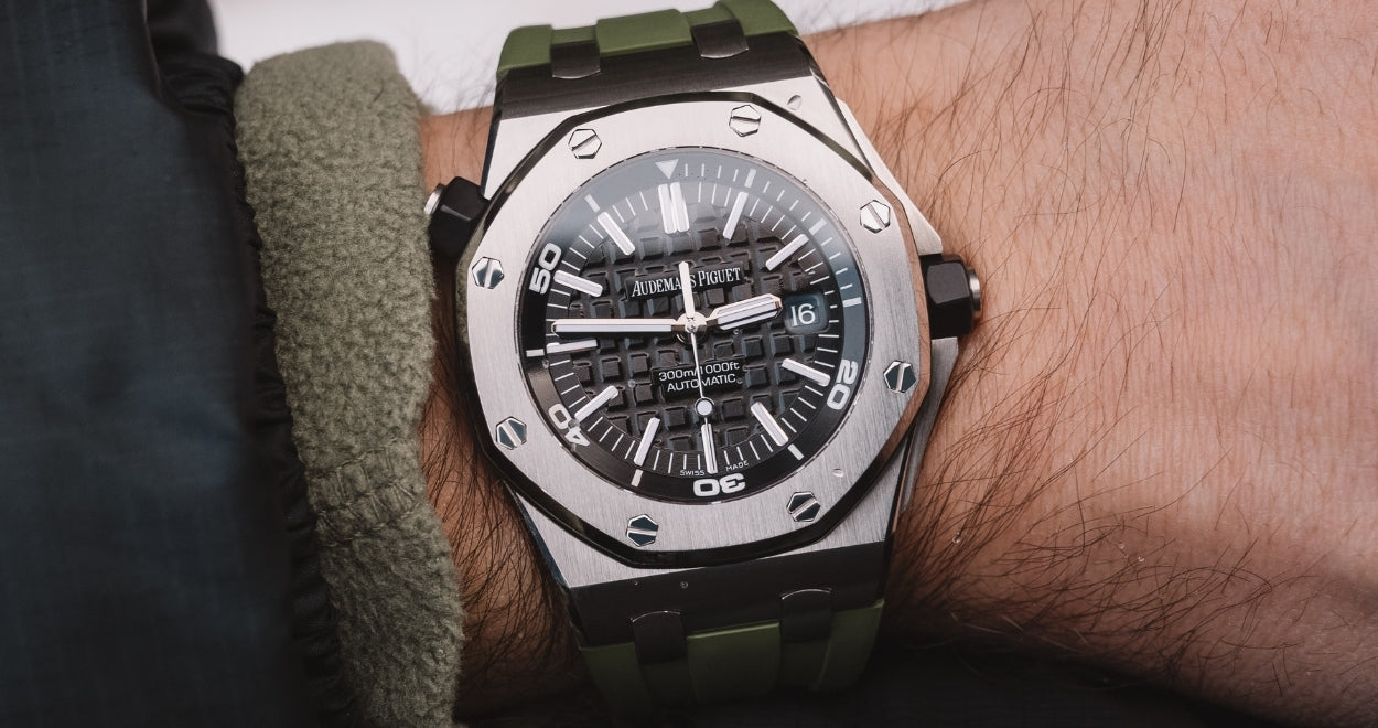 Rubber Strap for Audemars Piguet Diver - Olive Green