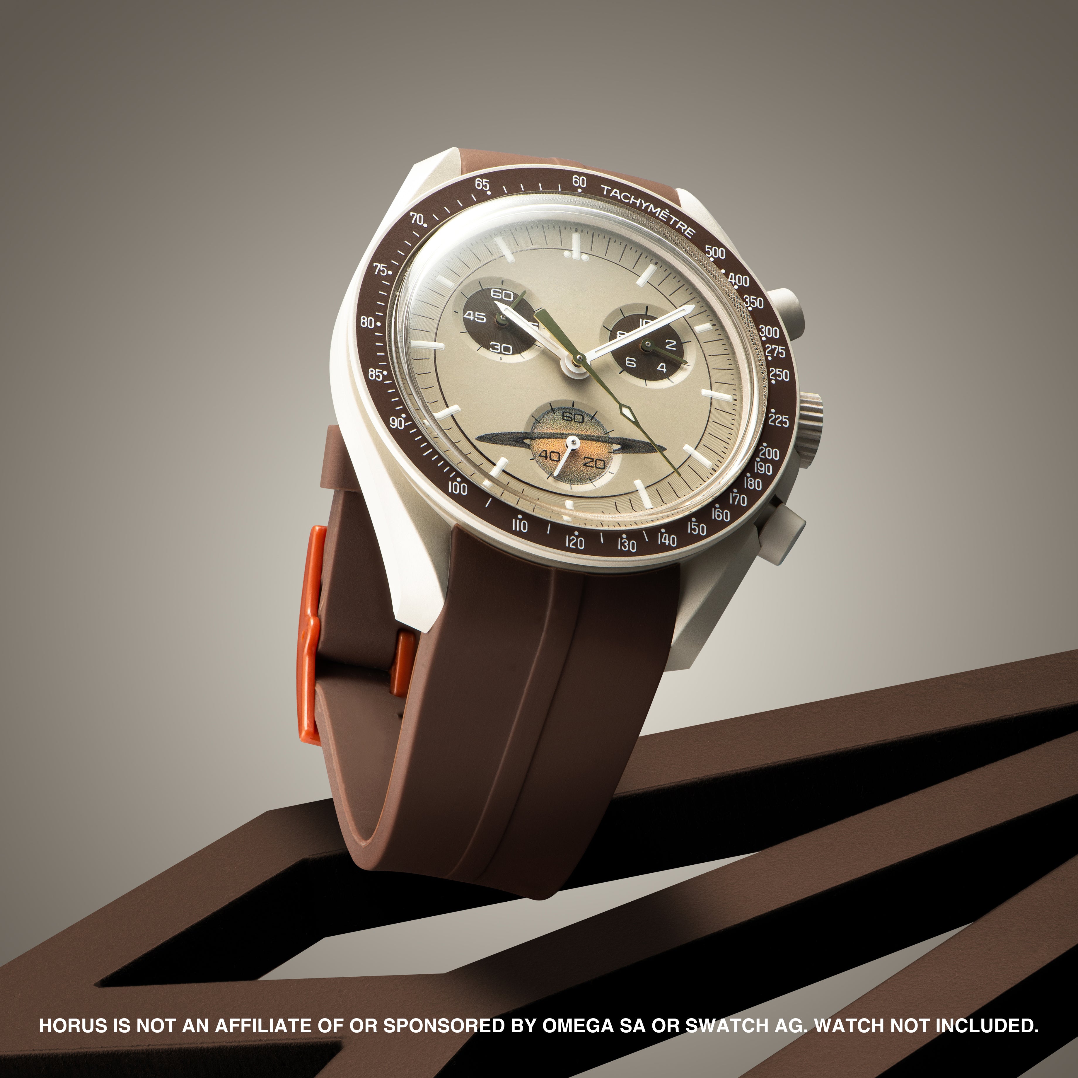 Rubber Strap for Swatch x Omega Moonswatch Mix & Match Buckle - Espresso Brown
