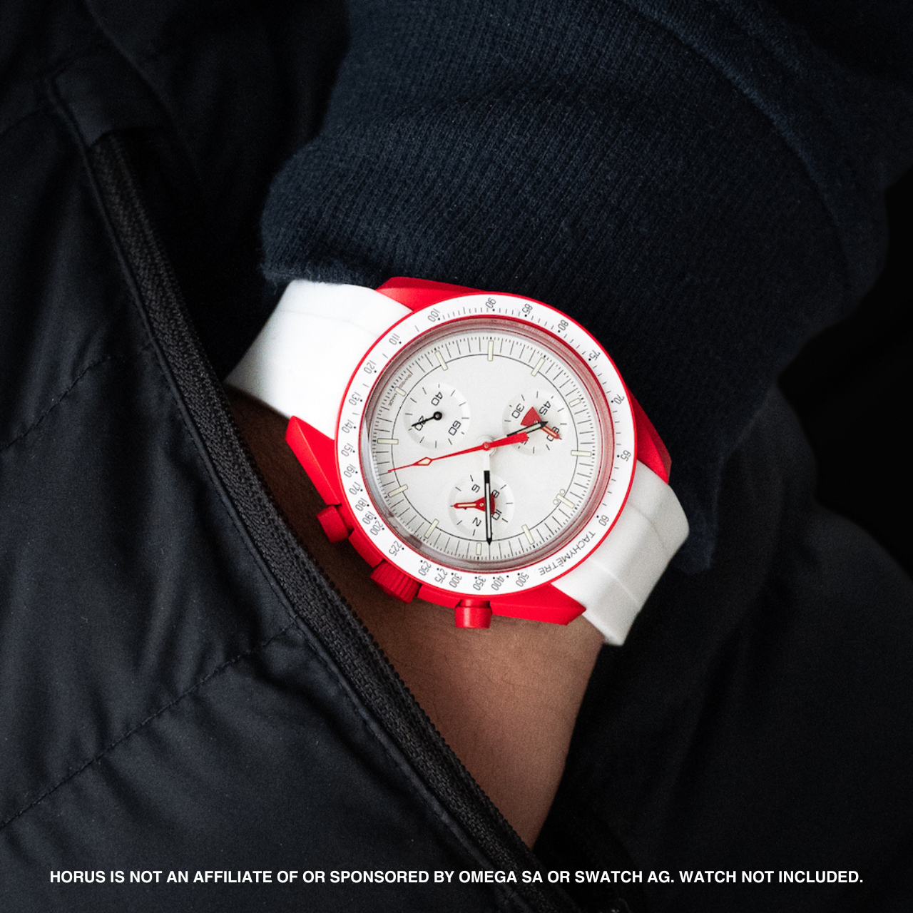 Rubber Strap for Swatch x Omega Moonswatch - Arctic White