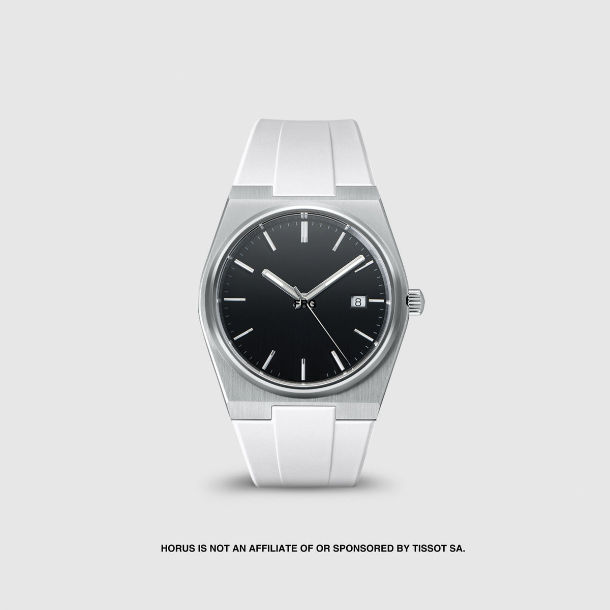 FKM Rubber Strap for Tissot PRX - Polar White
