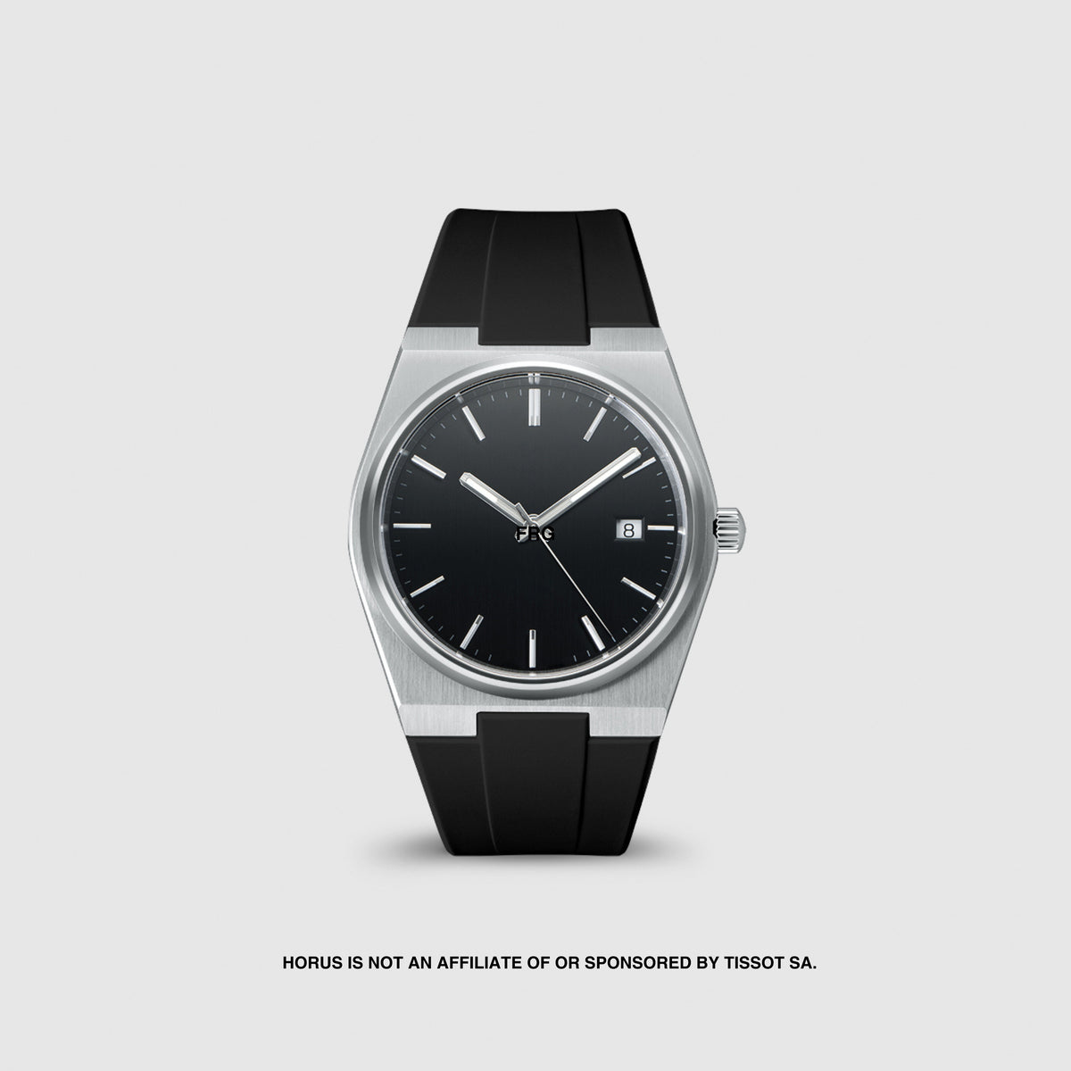 FKM Rubber Strap for Tissot PRX - Space Black