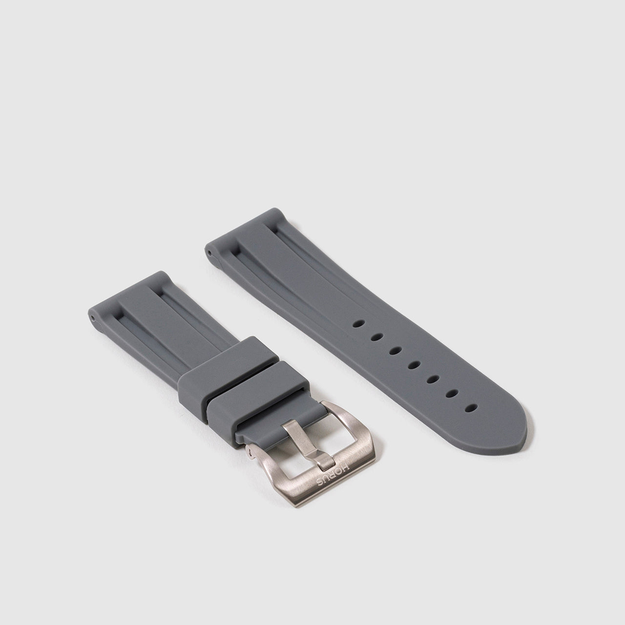 24mm Lug Width Rubber Strap Graphite Grey Horus Watch Straps