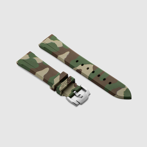 FKM Rubber Strap for IWC Pilot's Watch - Jungle Camo