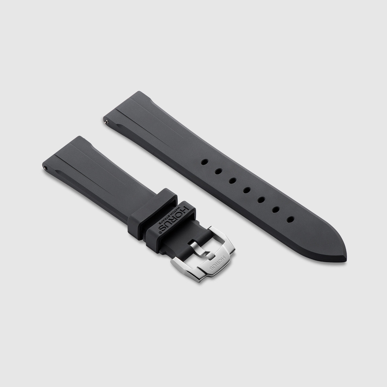 FKM Rubber Strap for Tag Heuer Carrera - Carbon Grey