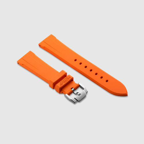 FKM Rubber Strap for Tag Heuer Carrera - Citrus Orange