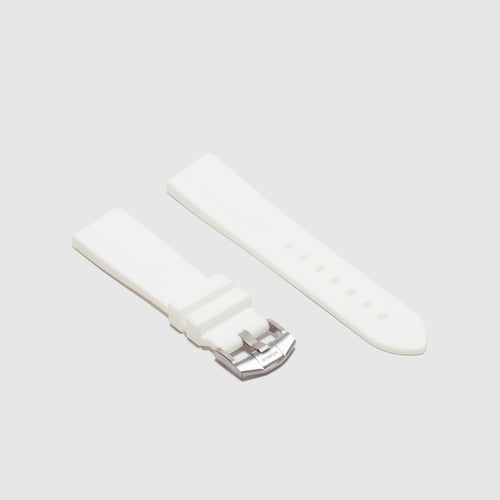 20mm Lug Width Rubber Strap - Arctic White