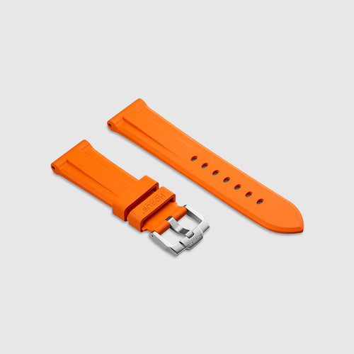 FKM Rubber Strap for Bell & Ross V2-93 - Citrus Orange