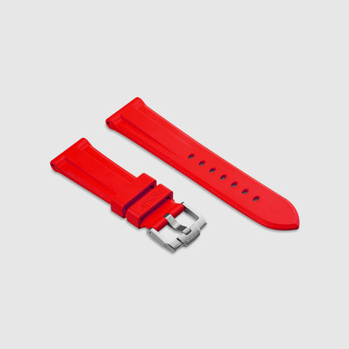 FKM Rubber Strap for Bell & Ross V2-93 - Heat Red