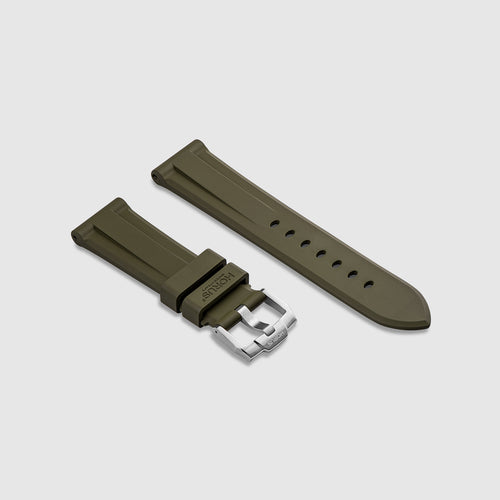 FKM Rubber Strap for Bell & Ross V2-93 - Moss Green