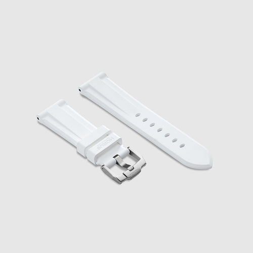 FKM Rubber Strap for Bell & Ross V2-93 - Polar White