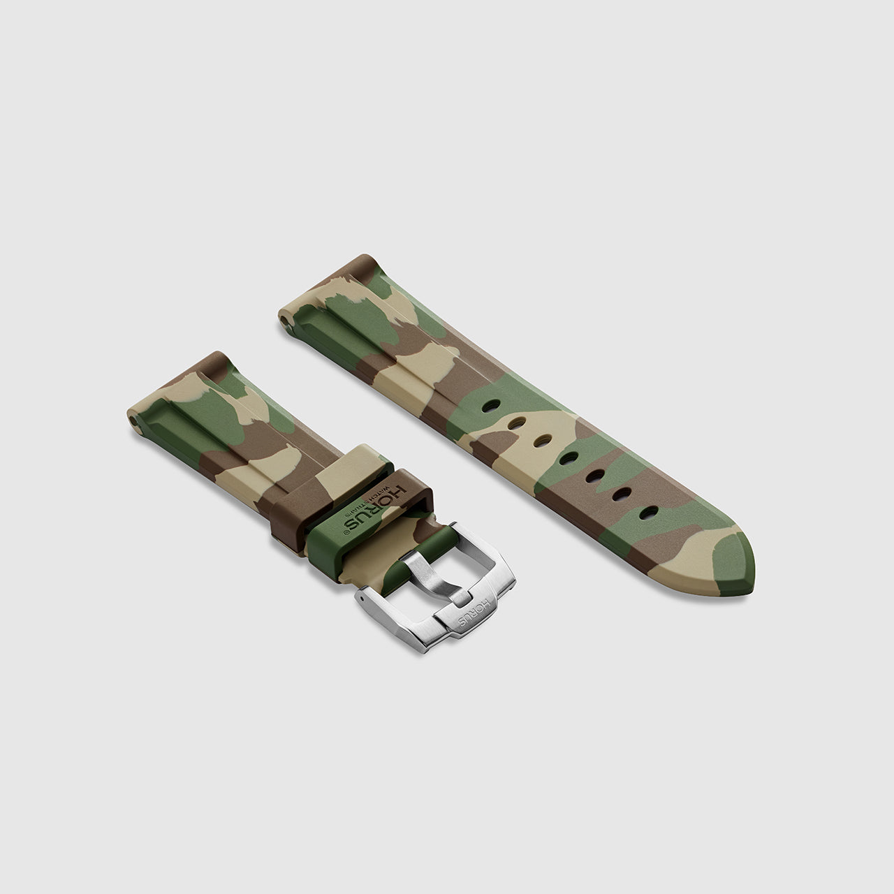 FKM Rubber Strap for Tag Heuer Monaco - Jungle Camo
