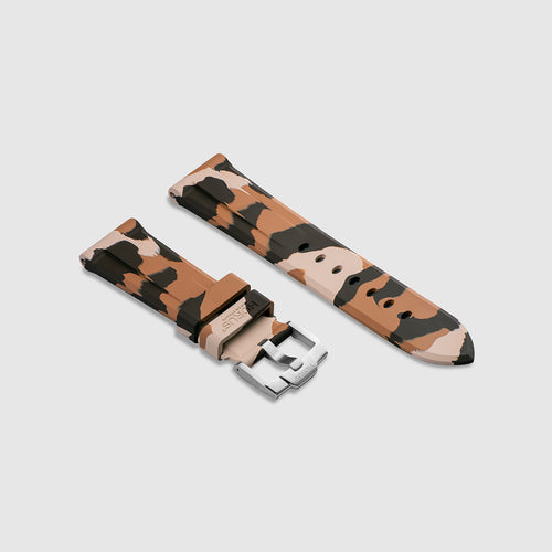 FKM Rubber Strap for Seiko 5 Sports Collection - Desert Camo