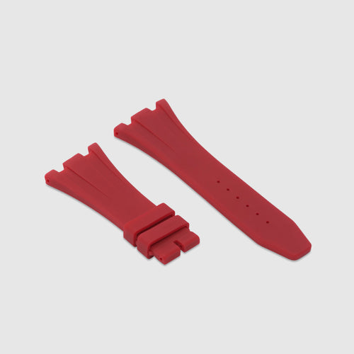 Rubber Strap for Audemars Piguet 42mm Royal Oak Offshore (Deployant Clasp) - Bordeaux Red