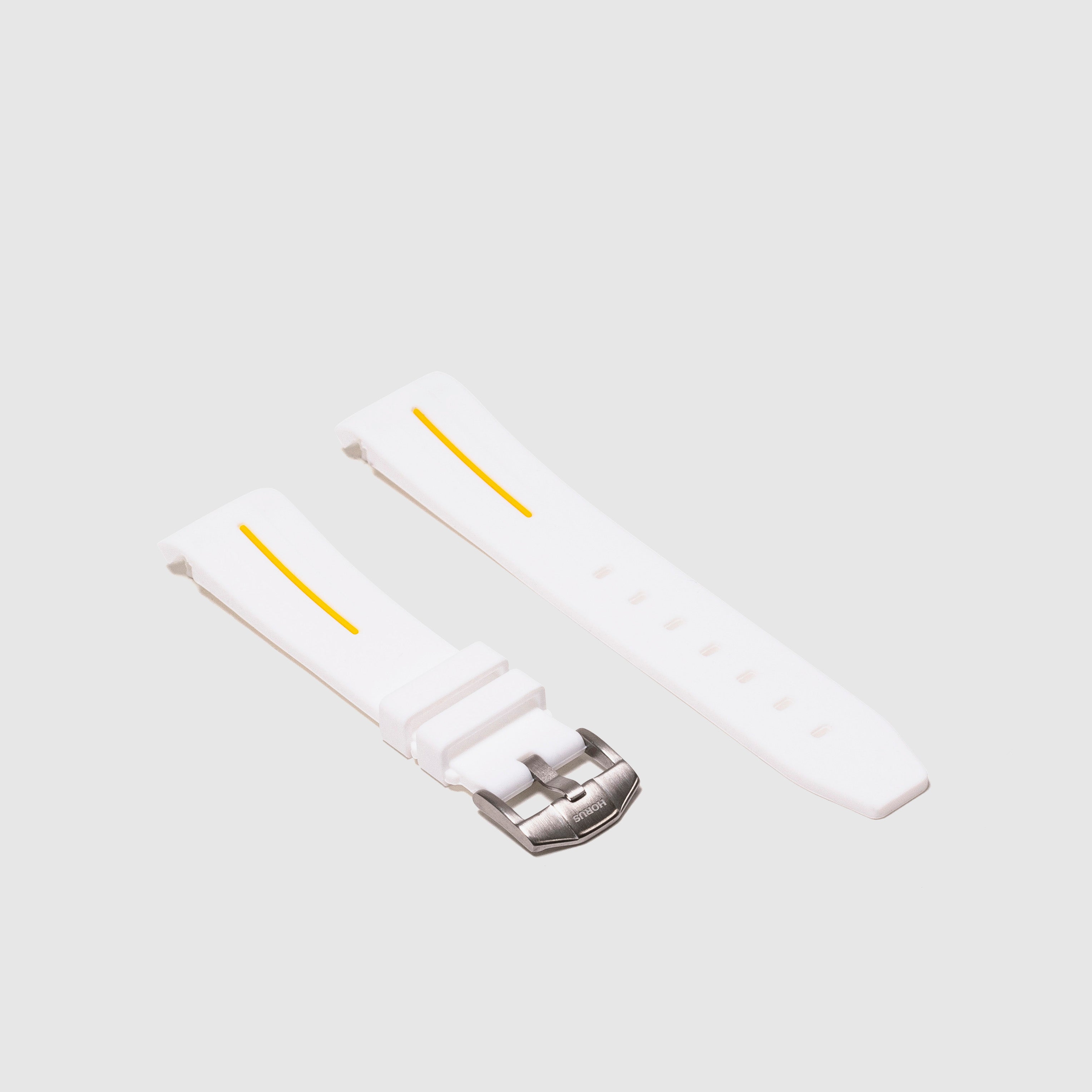 Rubber Strap for Swatch x Omega Moonswatch - Corsa White & Yellow