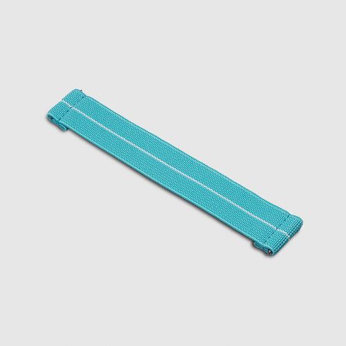 20mm Lug Width Elastic Strap - Corsa Miami Blue & White