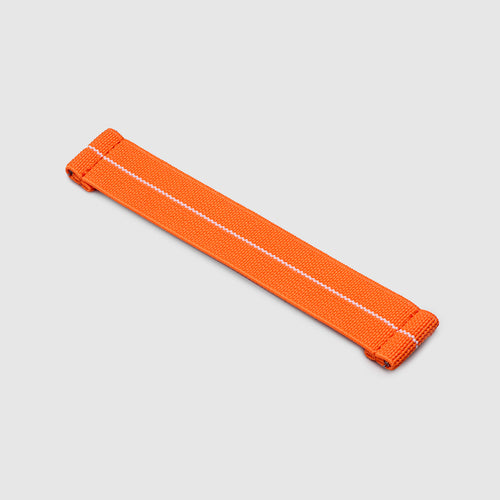 20mm Lug Width Elastic Strap - Corsa Tangerine Orange & White