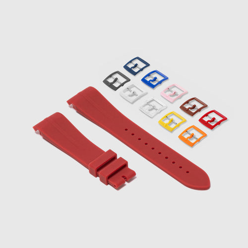 Rubber Strap for Swatch x Omega Moonswatch Mix & Match Buckle - Bordeaux Red