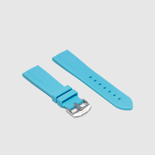 Rubber Strap for Cartier Tank - Miami Blue