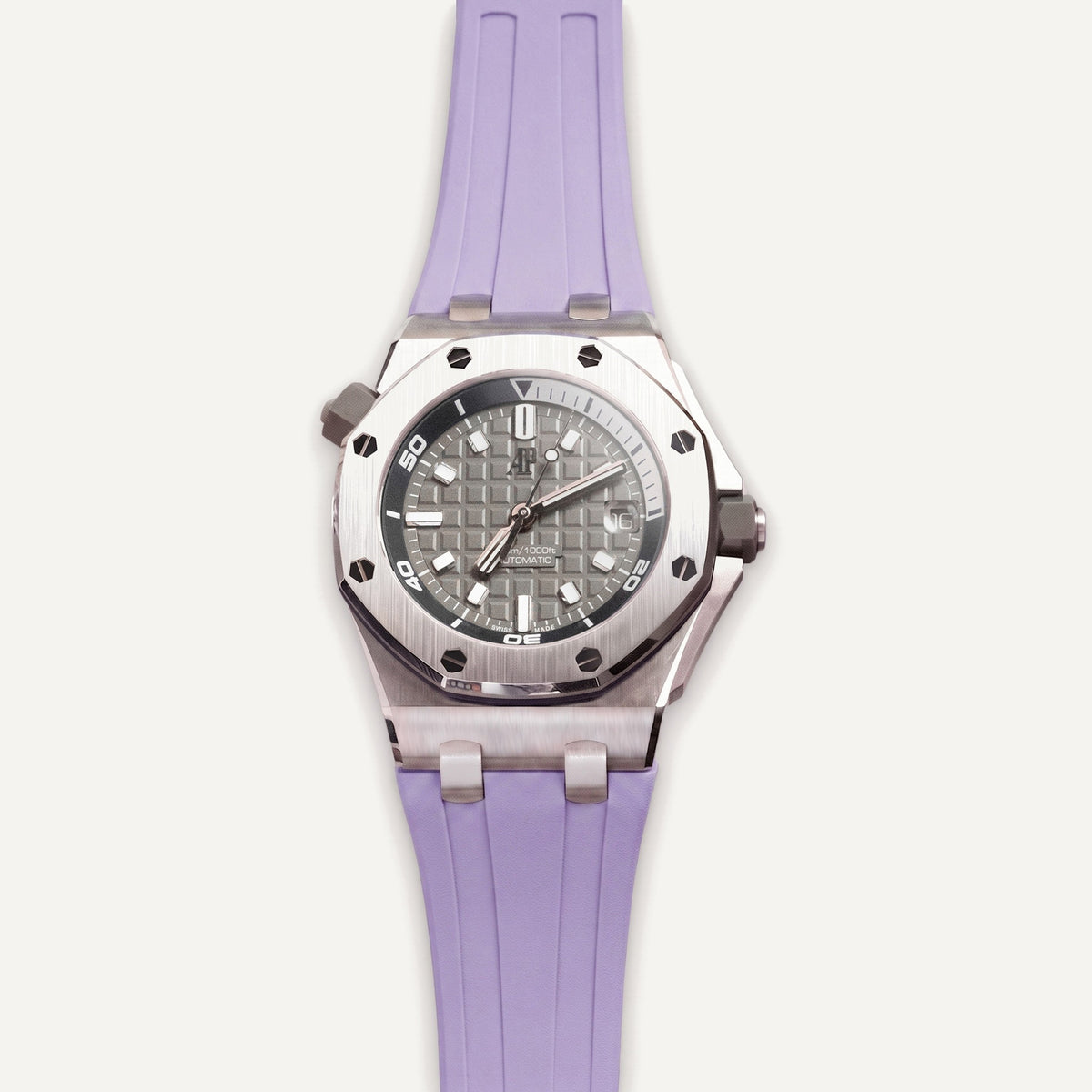 Rubber Strap for Audemars Piguet Diver - Lavender Purple