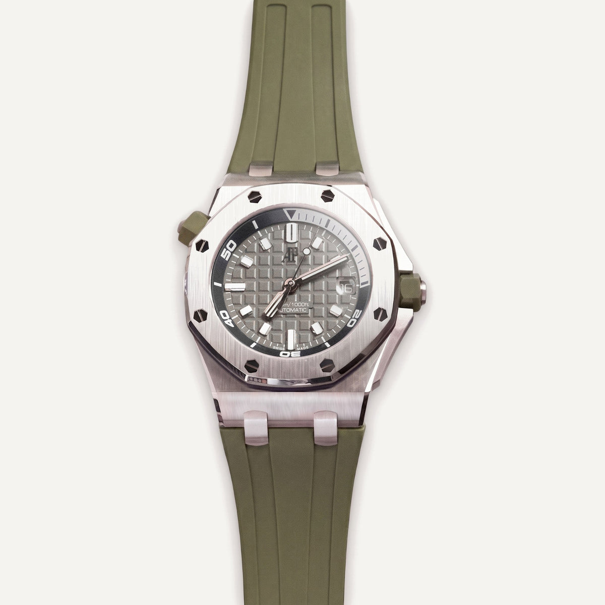 Rubber Strap for Audemars Piguet Diver - Olive Green