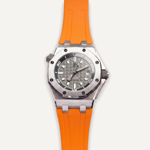 Rubber Strap for Audemars Piguet Diver - Tangerine Orange
