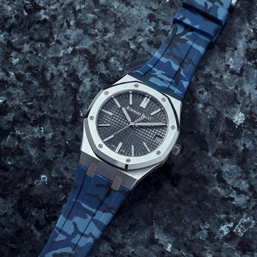 Rubber Strap for Audemars Piguet Royal Oak (41mm) - Ocean Camo