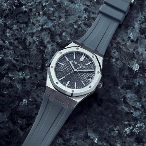 Rubber Strap for Audemars Piguet Royal Oak (41mm) - Graphite Grey