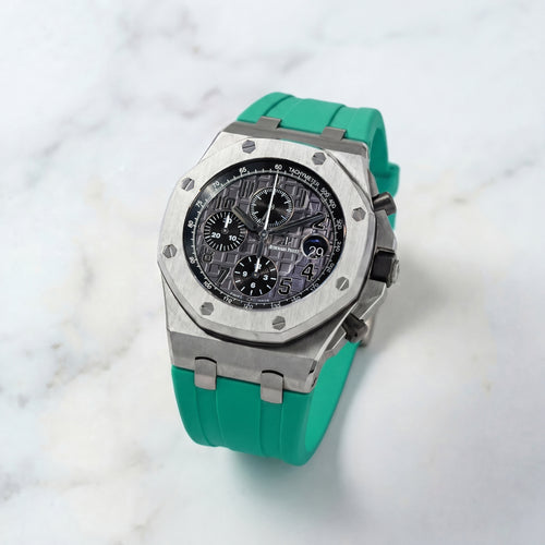 Rubber Strap for Audemars Piguet 42mm Royal Oak Offshore (Tang Buckle) - Shamrock Green