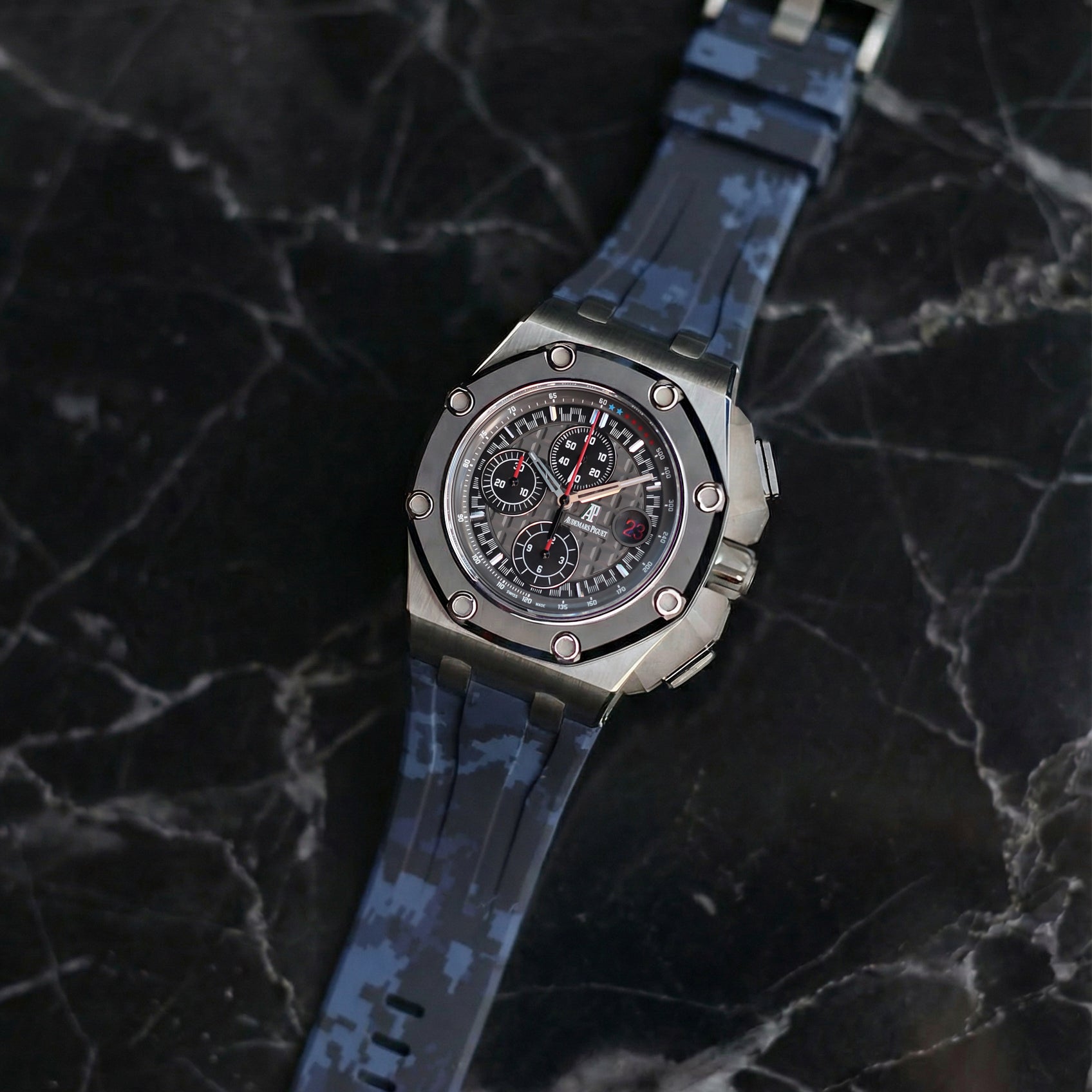 Audemars Piguet Royal Oak Offshore 44mm on Ocean Digi Camo Rubber Horus Strap