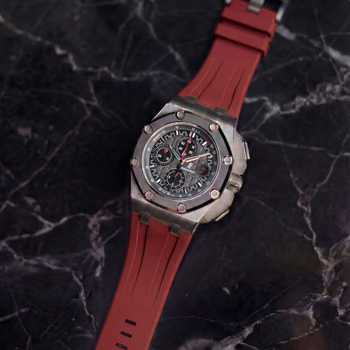 Rubber Strap for Audemars Piguet Royal Oak Offshore (44mm) - Bordeaux