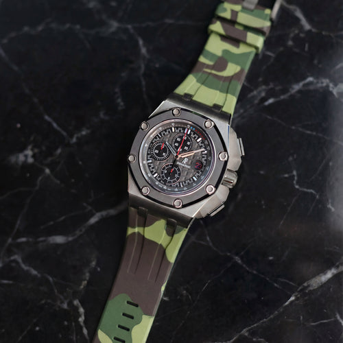 Rubber Strap for Audemars Piguet Royal Oak Offshore (44mm) - Green Camo