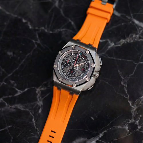 Rubber Strap for Audemars Piguet Royal Oak Offshore (44mm) - Tangerine Orange