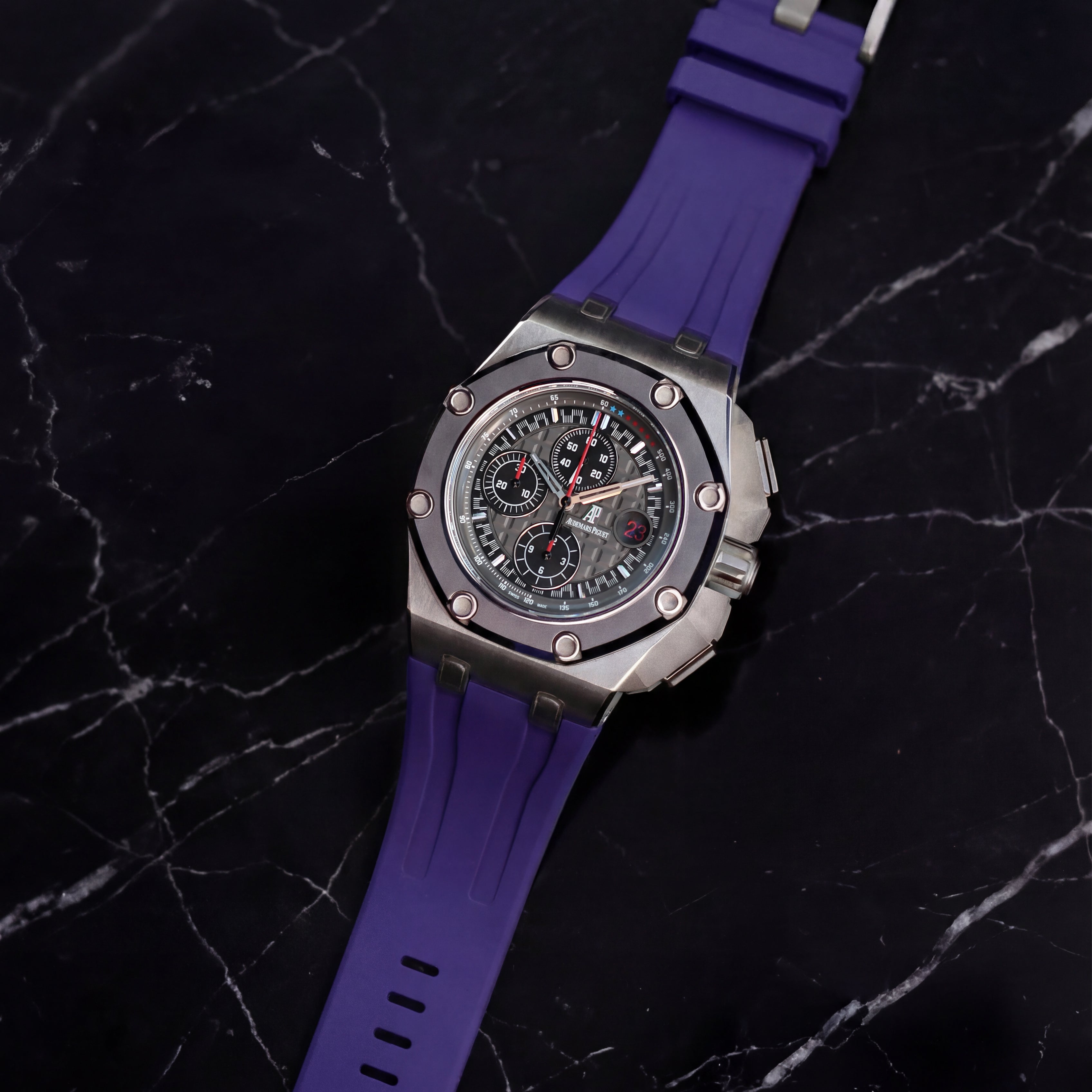 Audemars Piguet Royal Oak Offshore 44mm Royal Purple Rubber Strap
