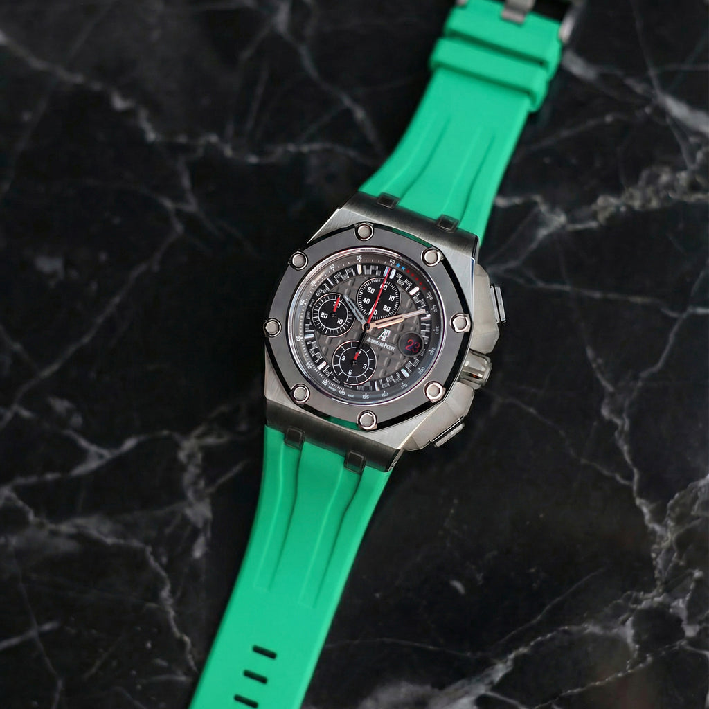 Audemars Piguet  Oak Offshoreラバーベルト Audemars Piguet Royal Oak Offshore 44mm Shamrock Green Rubber Strap