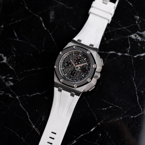 Rubber Strap for Audemars Piguet Royal Oak Offshore (44mm) - Arctic White