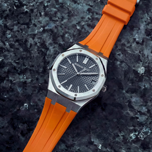 Rubber Strap for Audemars Piguet Royal Oak (41mm) - Tangerine Orange