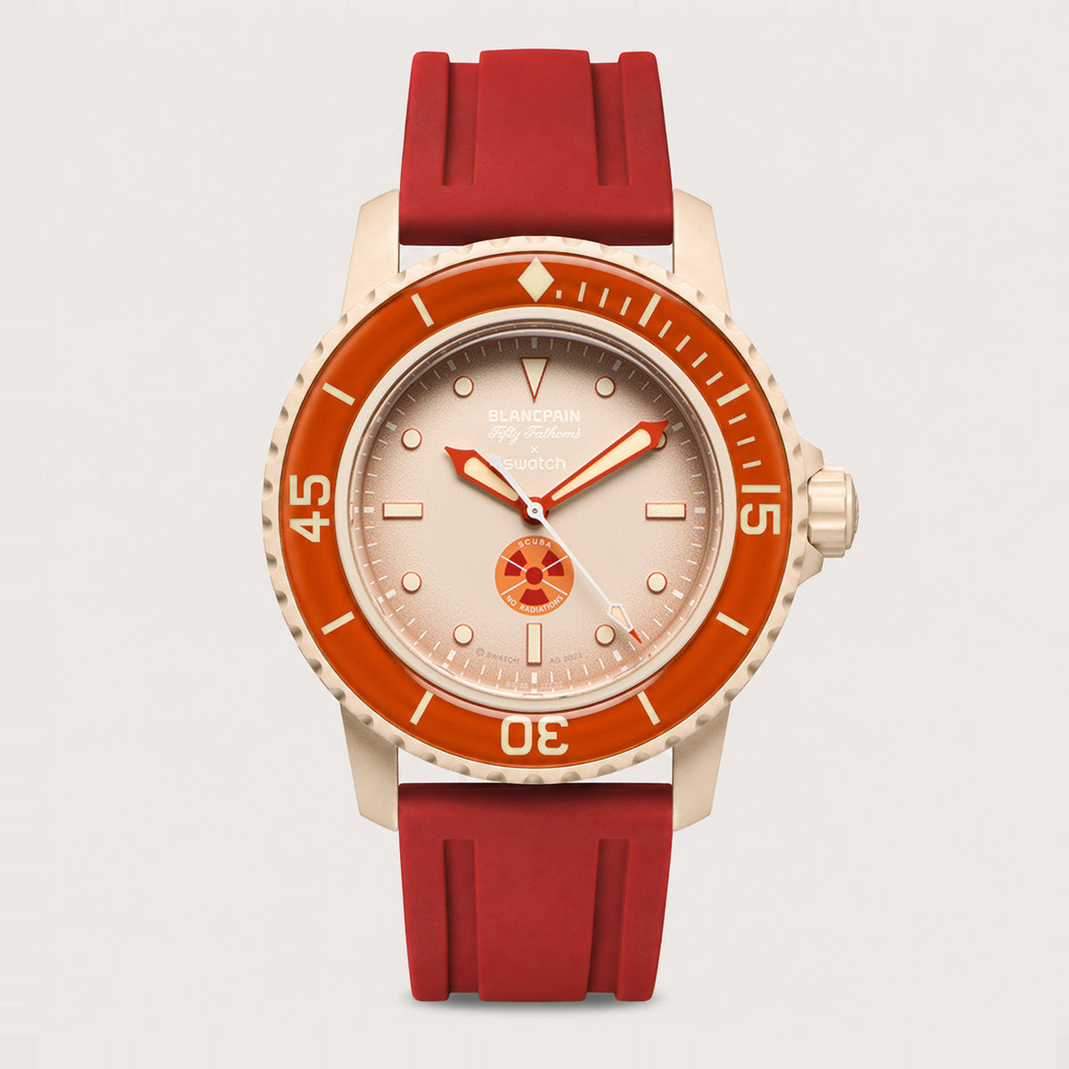 Rubber Strap for Blancpain x Swatch Fifty Fathoms - Bordeaux