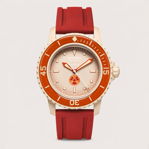 Rubber Strap for Blancpain x Swatch Fifty Fathoms - Bordeaux