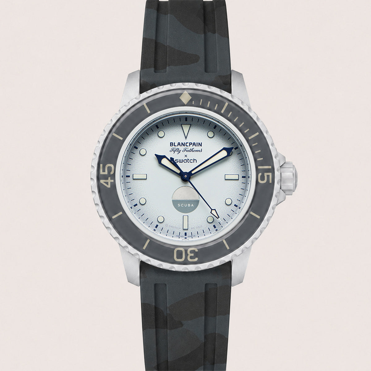 FKM Rubber Strap for Blancpain x Swatch Fifty Fathoms - Carbon Camo