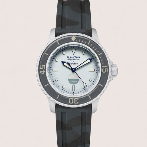 FKM Rubber Strap for Blancpain x Swatch Fifty Fathoms - Carbon Camo