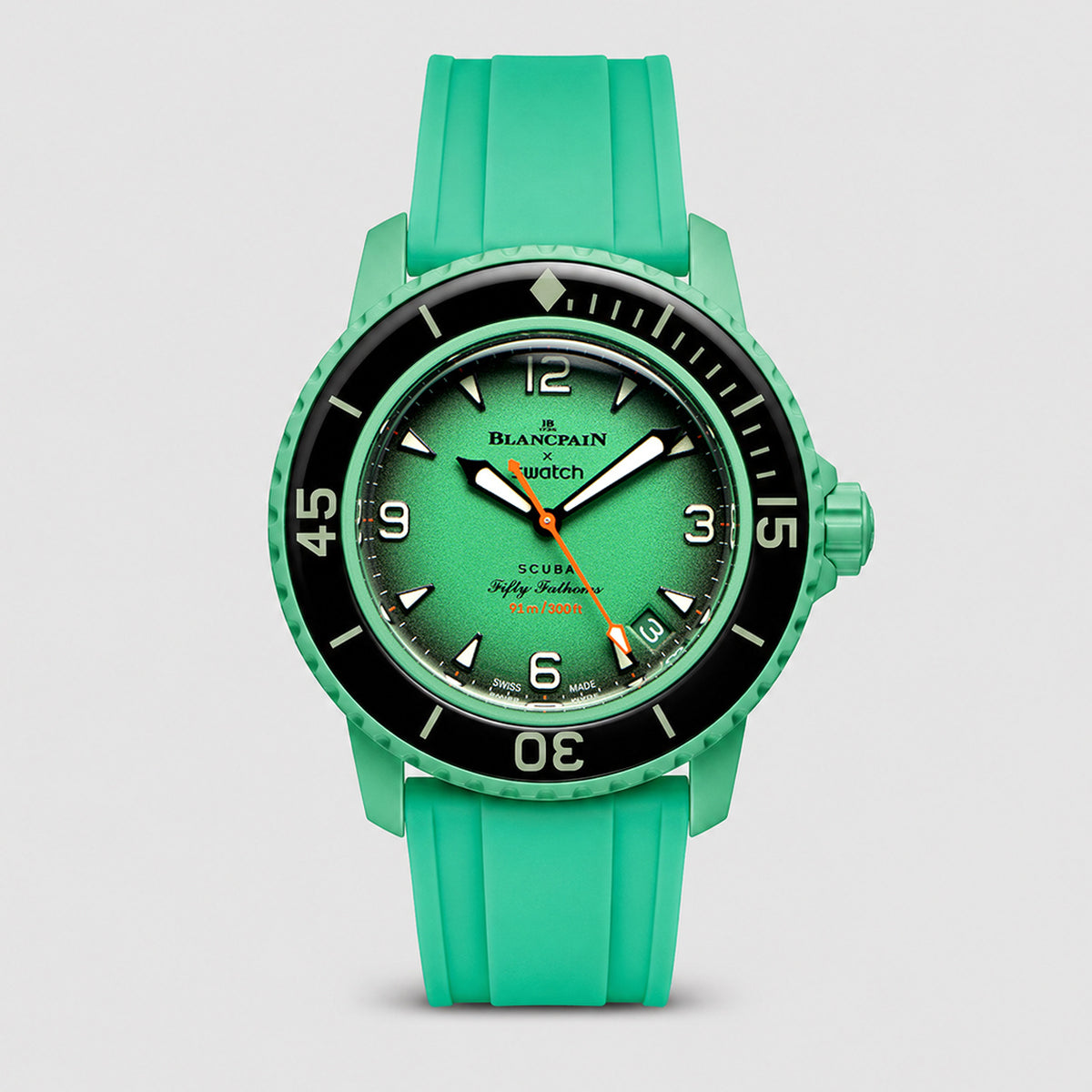 Rubber Strap for Blancpain x Swatch Fifty Fathoms - Shamrock Green