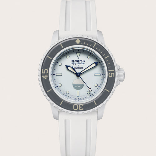 Rubber Strap for Blancpain x Swatch Fifty Fathoms - Arctic White