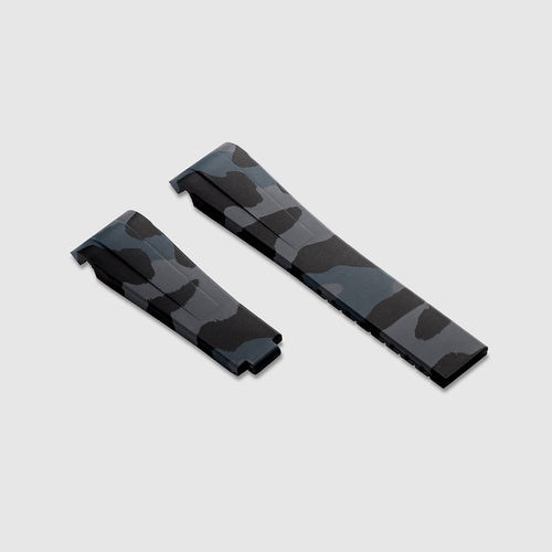FKM Rubber Strap for Rolex Explorer I - Carbon Camo