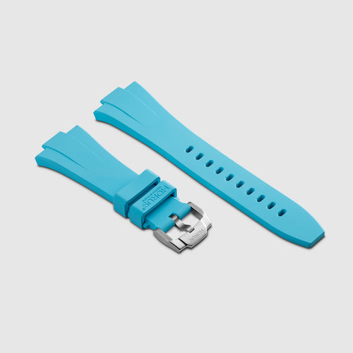 FKM Rubber Strap for Tissot PRX - Miami Blue