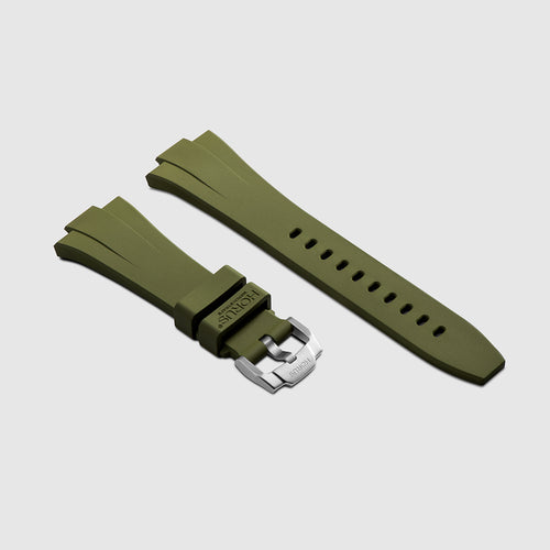 FKM Rubber Strap for Tissot PRX - Moss Green