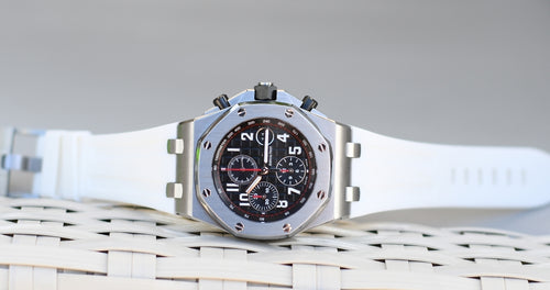 Rubber Strap for Audemars Piguet 42mm Royal Oak Offshore (Tang Buckle) - Arctic White