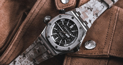 Rubber Strap for Audemars Piguet Diver - Desert Digi Camo