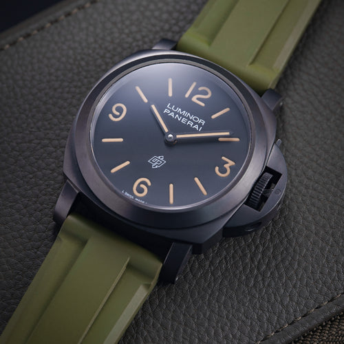 FKM Rubber Strap for Panerai Luminor - Moss Green